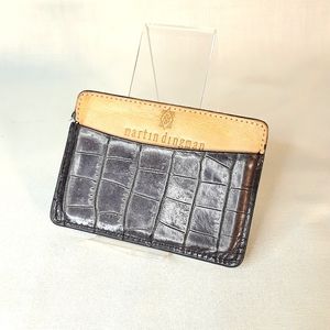 Martin Dingman alligator skin leather card holder